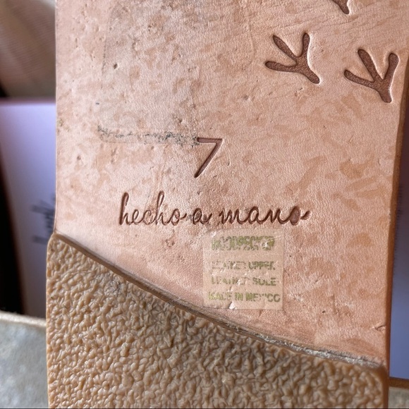 Beek Sandals Studded Leather Slides Brown Straps Summer Shoes Womens 7 - Picture 9 of 11